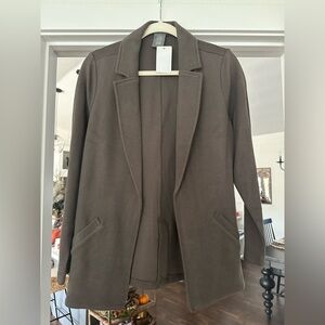 Women's Taupe Blazer Coat